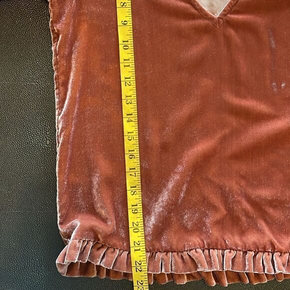 Madewell velvet blouse V-neck flutter sleeve size XS - Picture 7 of 7